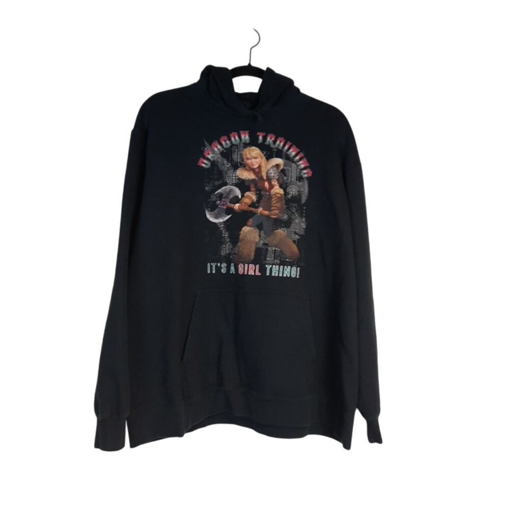 Dream Works The Hidden World‎ Dragon Training It's a Girl Thing Black Hoodie XL